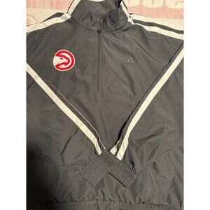 Adidas Atlanta Hawks Member Pullover Jacket Men's Gray Track Zip Top L